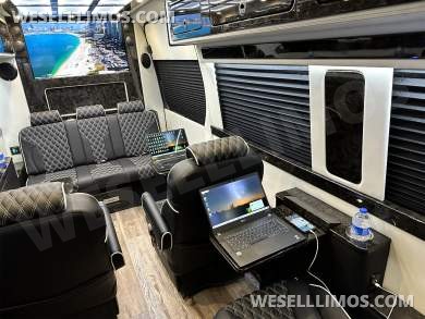 2024 Road Jet Limousine 9 Passenger with Removable Bathroom Auto Elite Mercedes-Benz Sprinter - Sprinter for Sale in Elkhart, IN - Photo 48