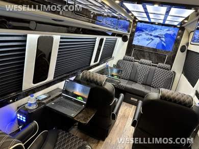2024 Road Jet Limousine 9 Passenger with Removable Bathroom Auto Elite Mercedes-Benz Sprinter - Sprinter for Sale in Elkhart, IN - Photo 51