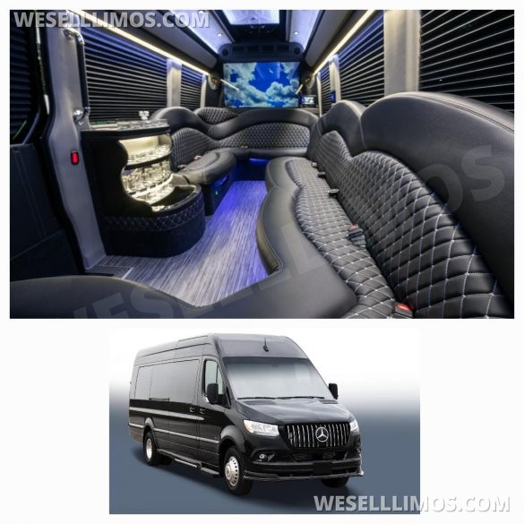 2025 Mercedes-Benz Sprinter 3500 Series Extended Limo Bus for Sale in Springfield, MO - Main Photo